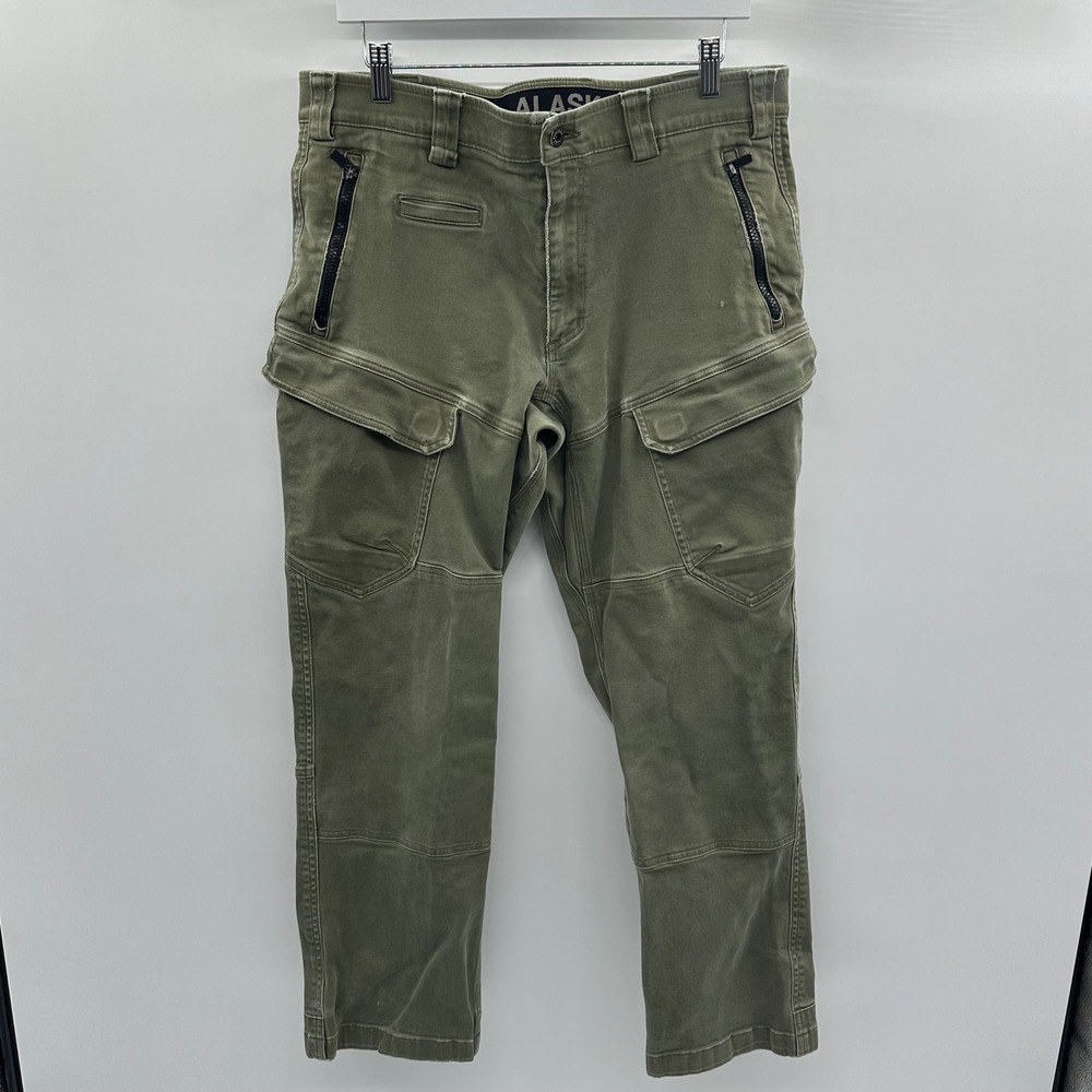 Alaskan Hardgear Duluth Trading Co Relaxed Fit Cargo Pants Men 36x30 Olive Green - Picture 11 of 16